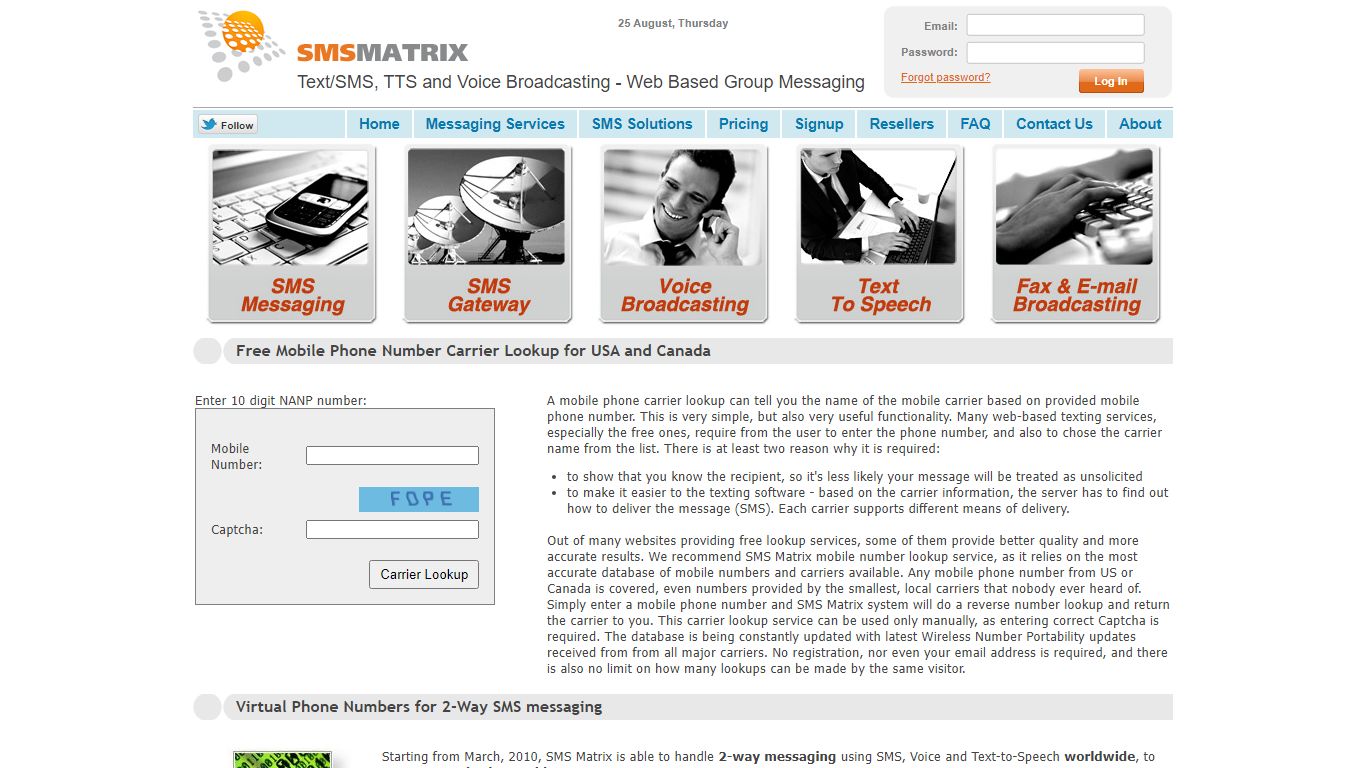 Free Mobile Phone Number Carrier Lookup for USA and Canada